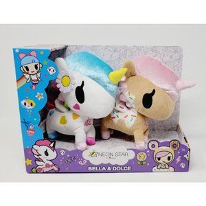 Tokidoki Neon Star Unicorno Bella and Dolce 7 inch  Plush stuffed animal…